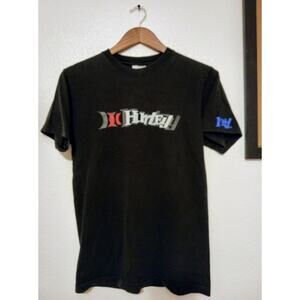 90s Hurley Tee Shirt Faded Black Size Small Vintage Skate Surf Y2K Style